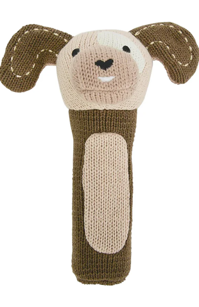 Hand Knit Rattle - Puppy