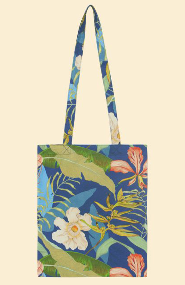 Tote Bag - Delicate Tropics, Indigo