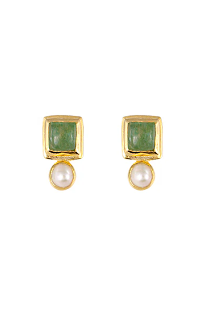 Impressionist Earrings - Green