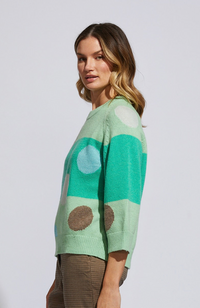 Spot Stripe Jumper - Mint