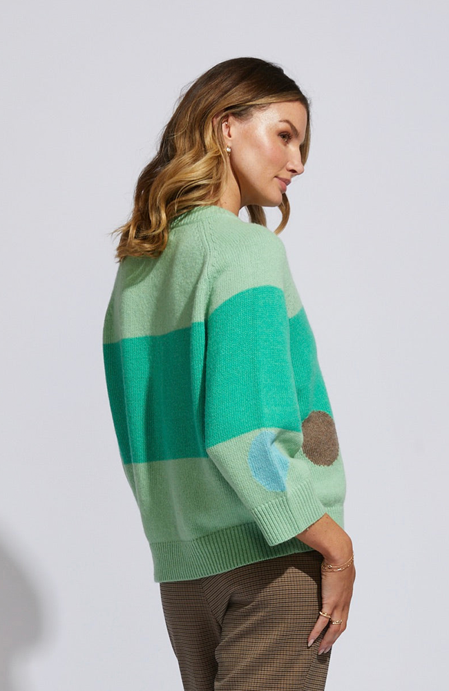 Spot Stripe Jumper - Mint