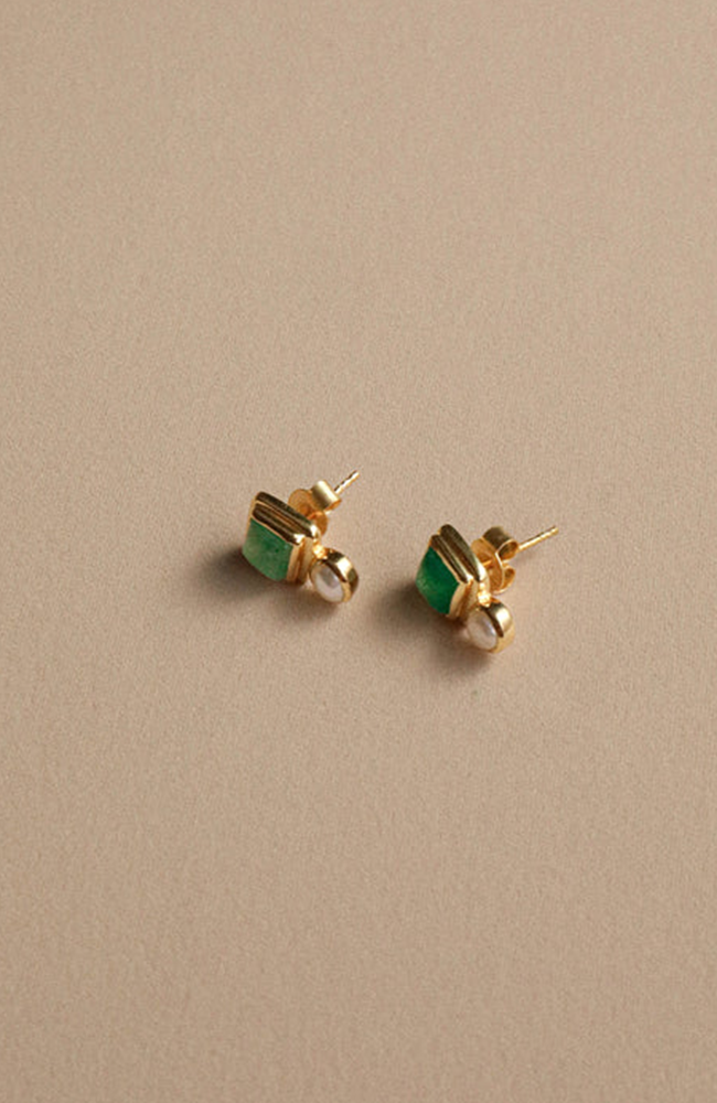 Impressionist Earrings - Green