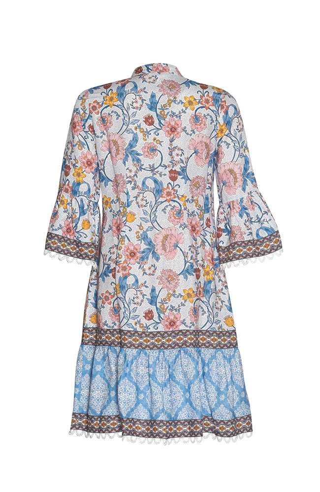 Anacapri Dress - Ecru Multi