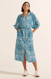 Sojourn Dress - Sapphire Tile