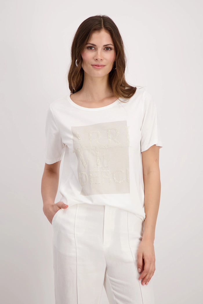 Arrivederci Decorative T-Shirt - White Marble