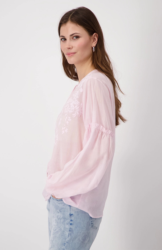 Printed Blouse in Flamingo