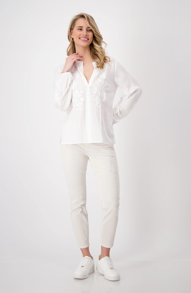 Embroidered Blouse in White