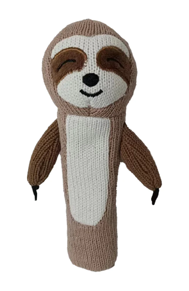 Hand Knit Rattle - Sloth