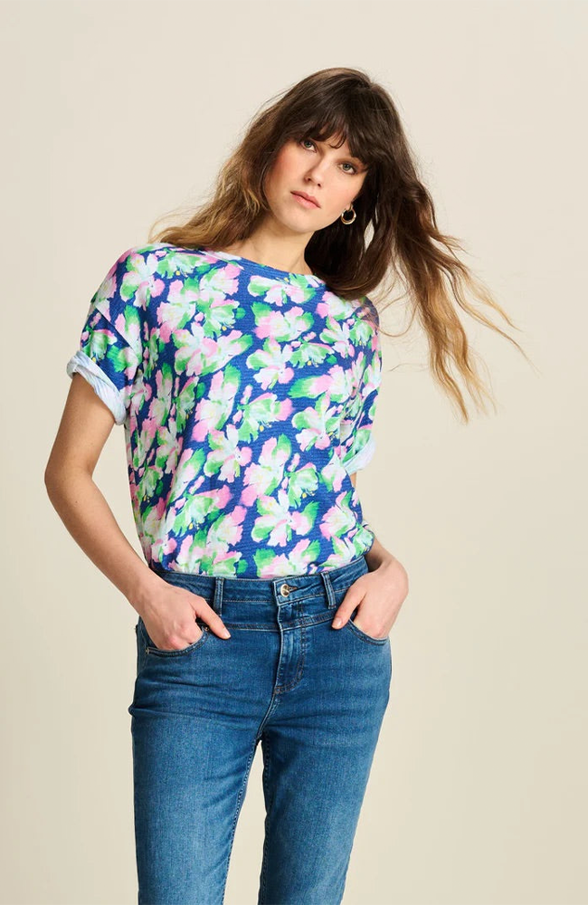 Lilies Blue T Shirt