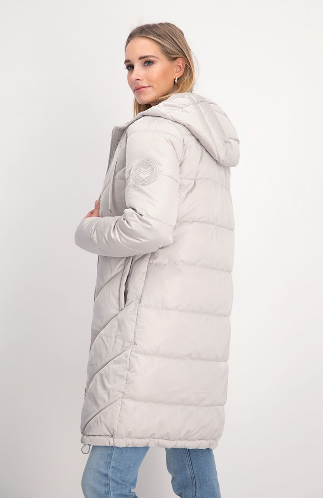 Quilted Puffer Coat - Stone