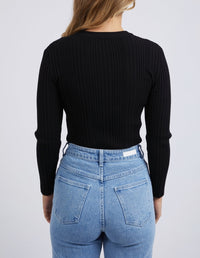 Greta Long Sleeve Top - Black