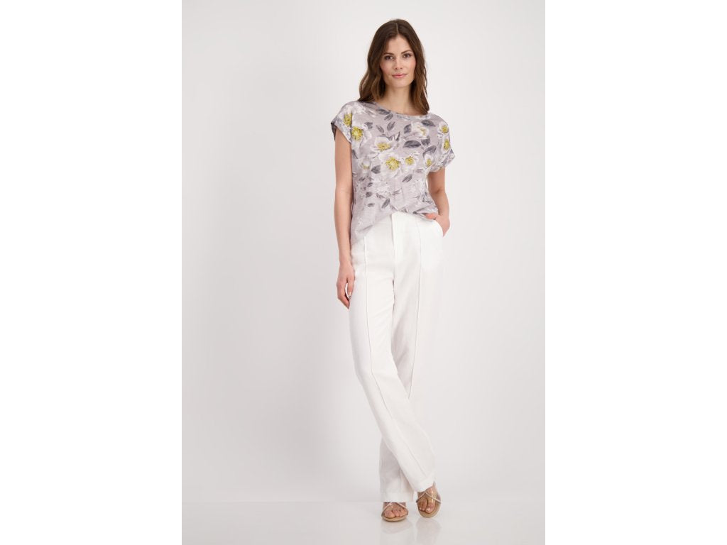 Toskana Flower T-Shirt - Taupe