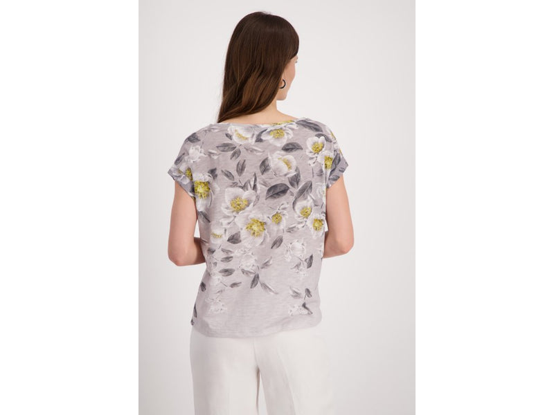 Toskana Flower T-Shirt - Taupe