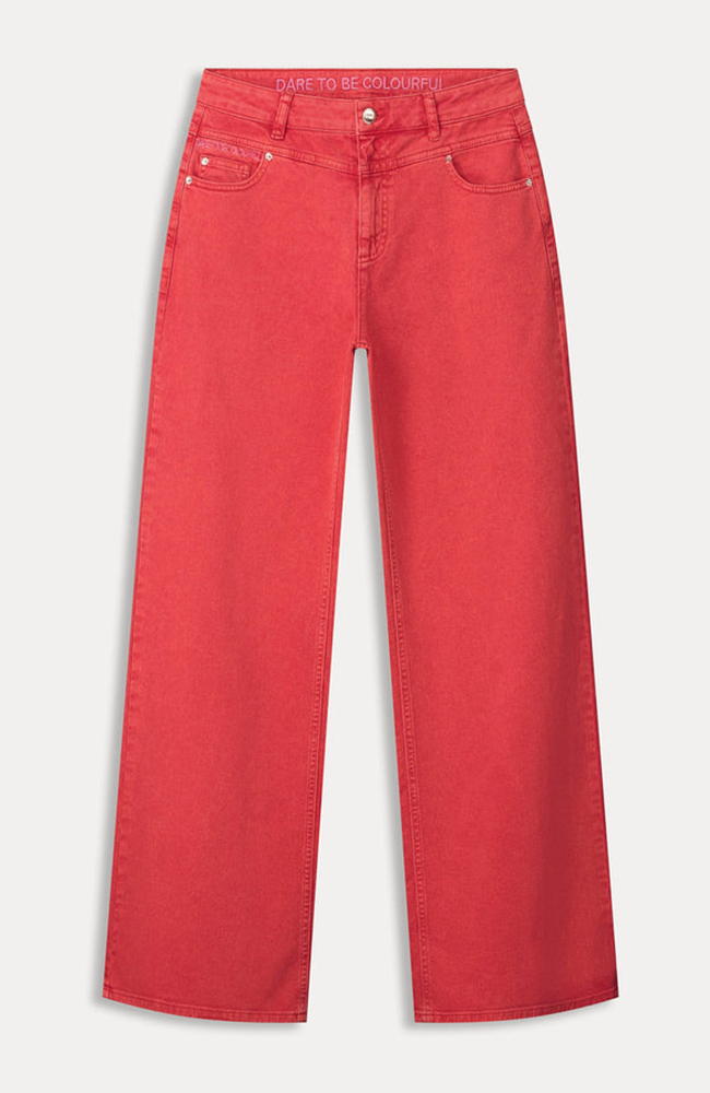 Wide Leg Jeans - Red