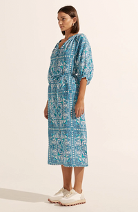 Sojourn Dress - Sapphire Tile