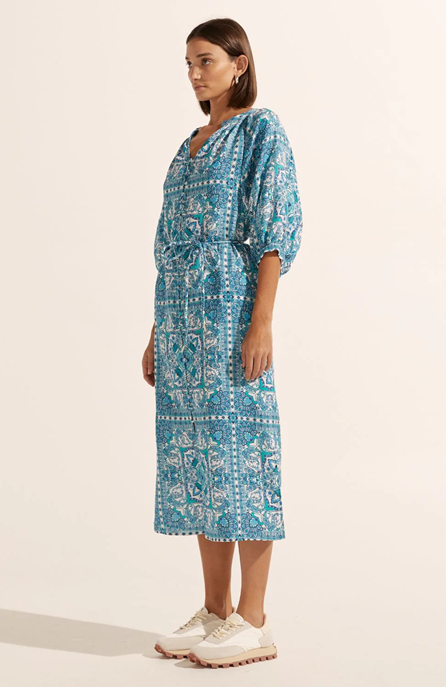 Sojourn Dress - Sapphire Tile