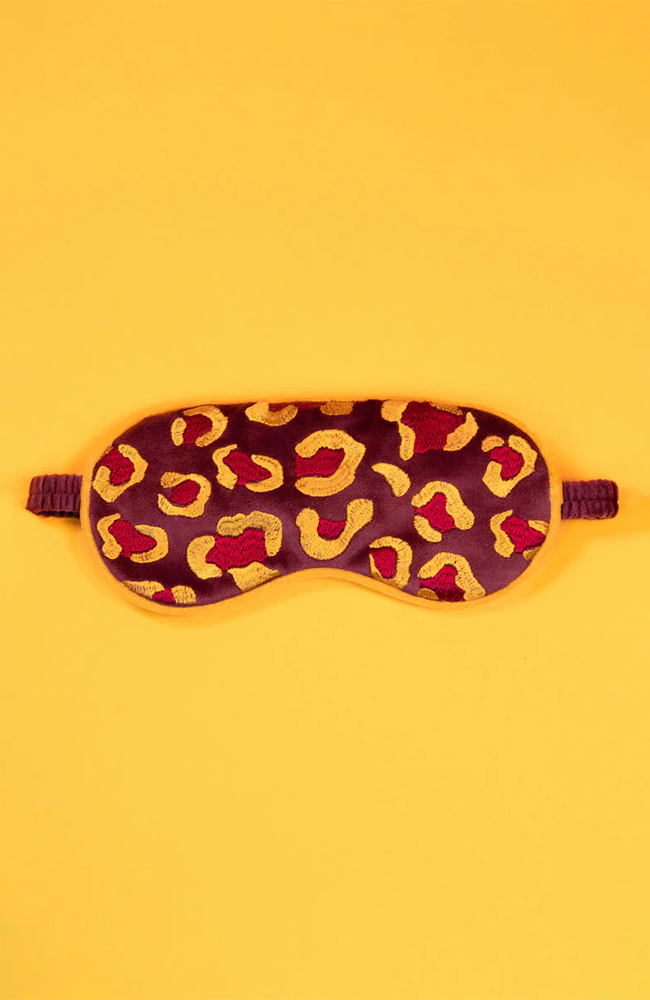 Luxury Lavender Eye Mask - Leopard Damson