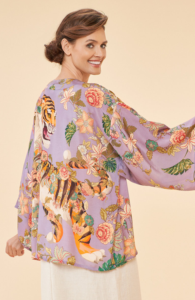 Kimono Jacket - Prancing Tiger