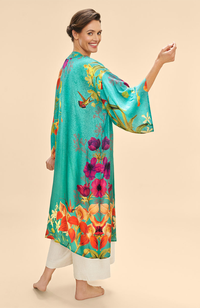 Hummingbird at Dusk Kimono Gown