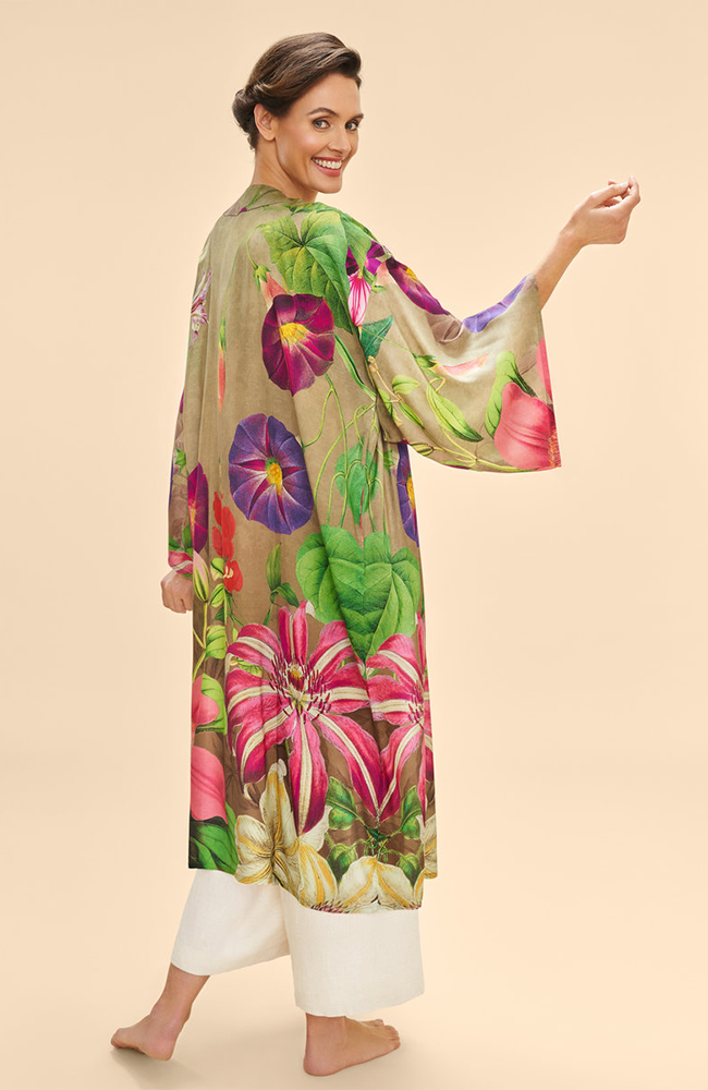 Oversized Botanicals Kimono Gown