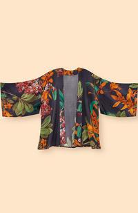 Botany Bliss Kimono Jacket - Charcoal