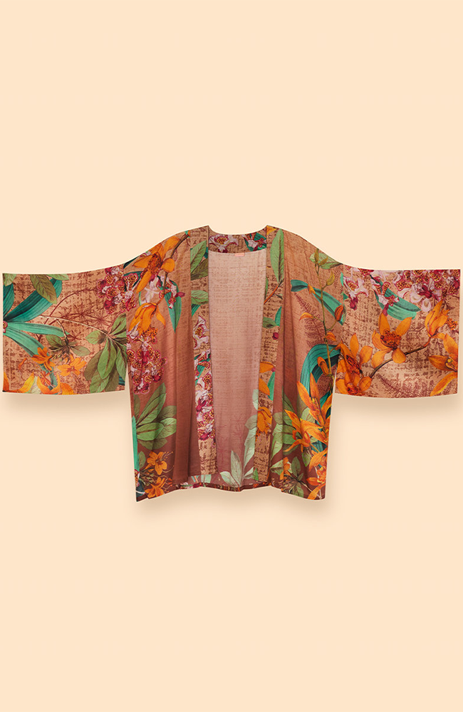 Botany Bliss Kimono Jacket - Taupe