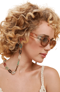 Tortoiseshell Rainbow Loop Sunglasses Chain - Multi