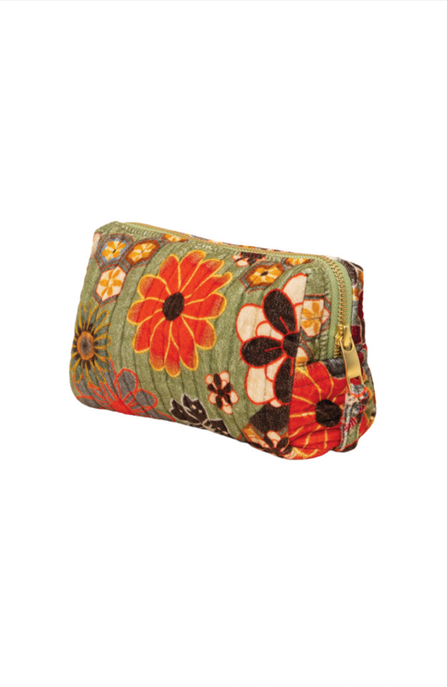 Quilted Vanity Bag Kalei Floral - Sage