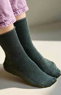 Glitter Lurex Socks - Green