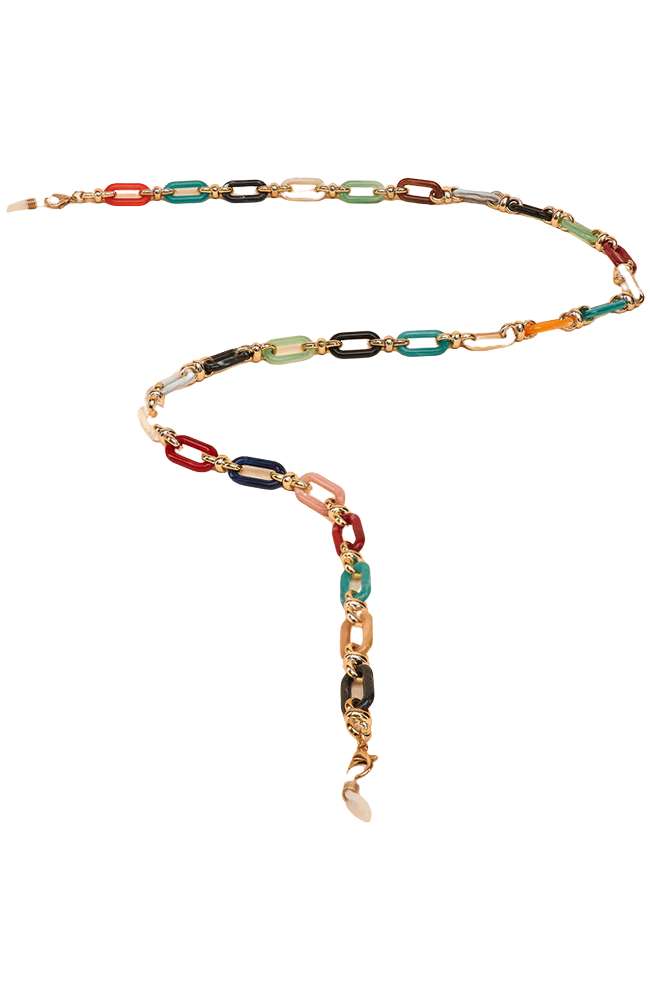 Tortoiseshell Rainbow Loop Sunglasses Chain - Multi