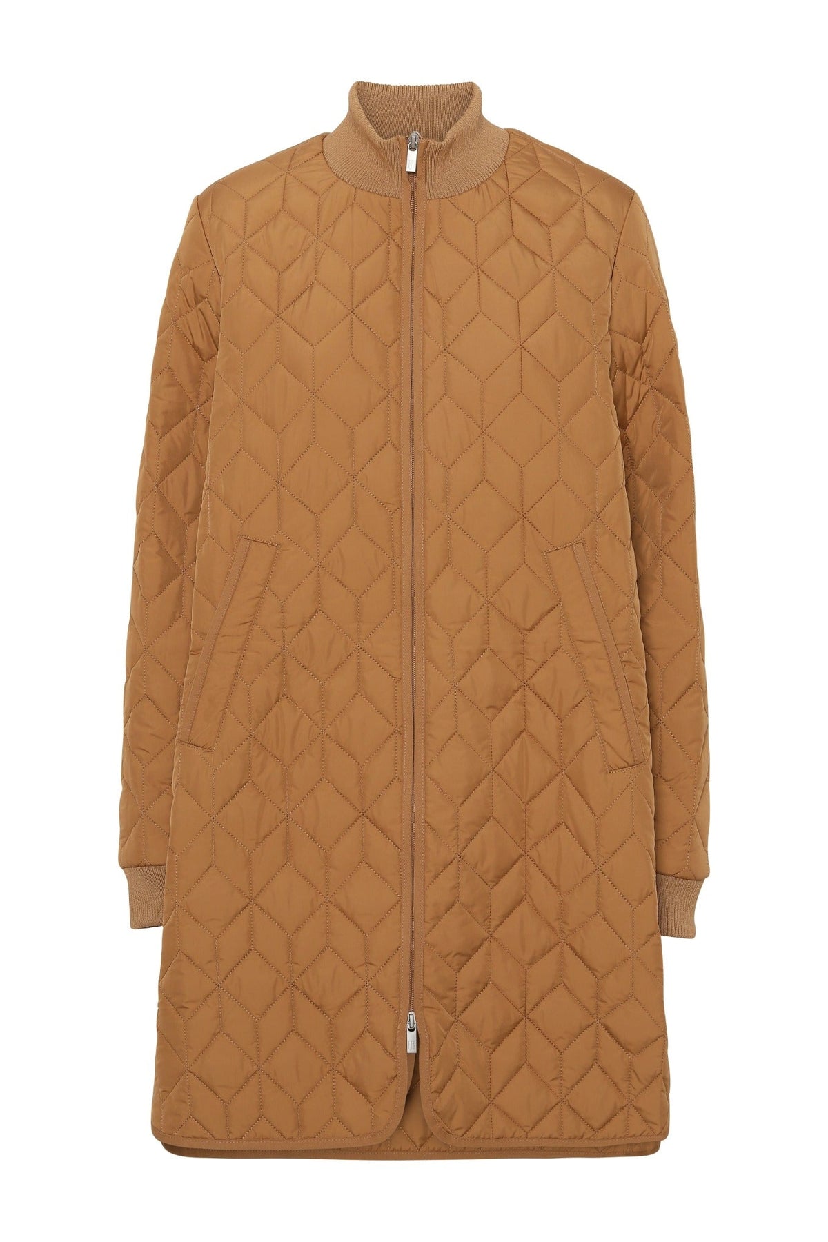 Long Quilt Coat - Cub Brown