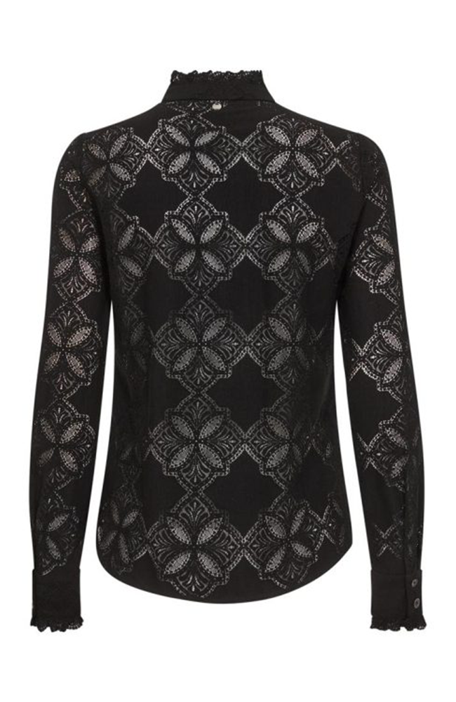 Jetta Lace Shirt - Black