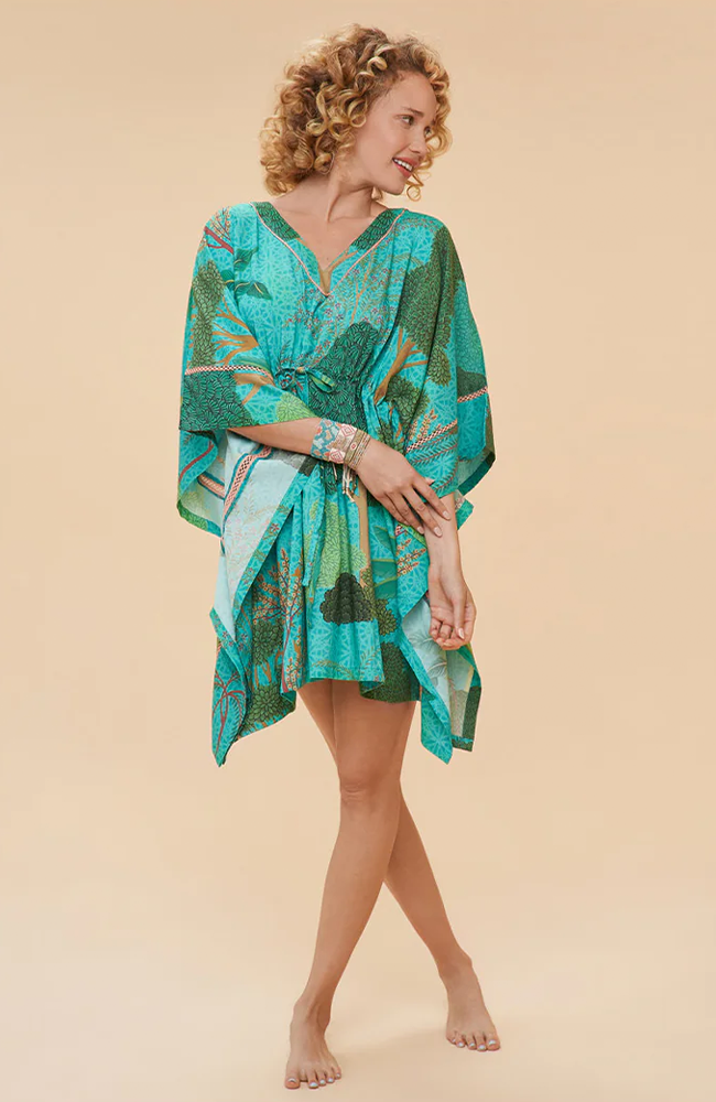 Beach Cover Up - Secret Paradise, Aqua