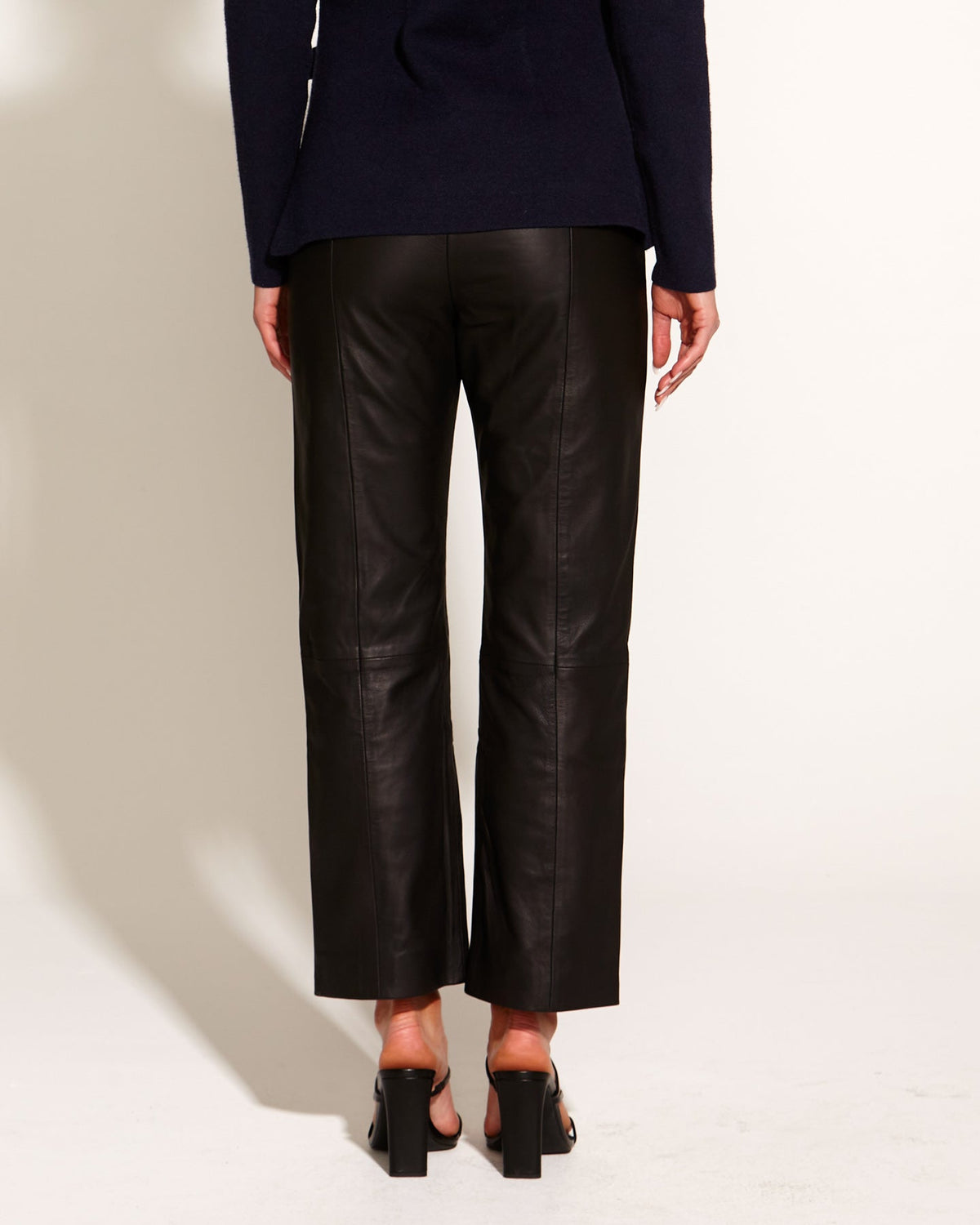 Underground Leather Straight Leg Pant - Black