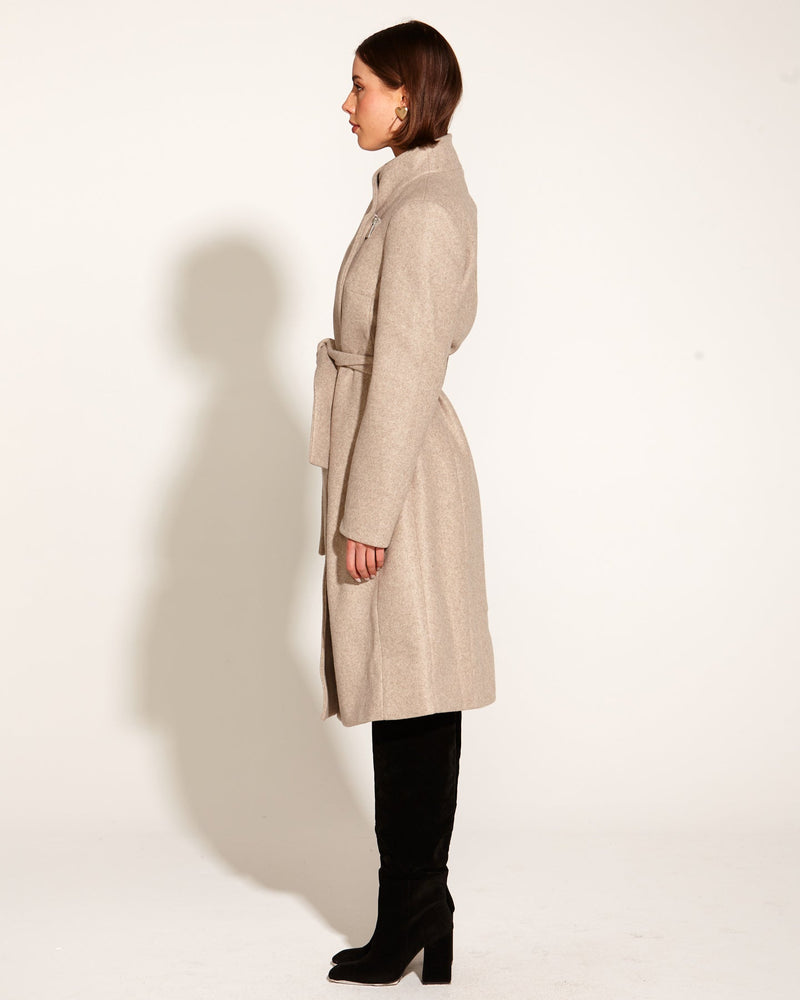 Choose You Longline Coat - Oatmeal Marle