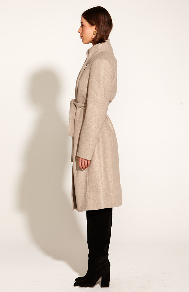 Choose You Longline Coat - Oatmeal Marle