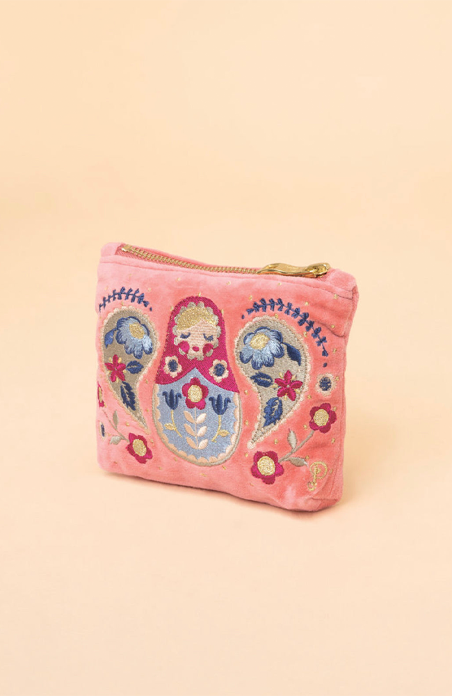 Matryoshka Doll Mini Pouch - Petal