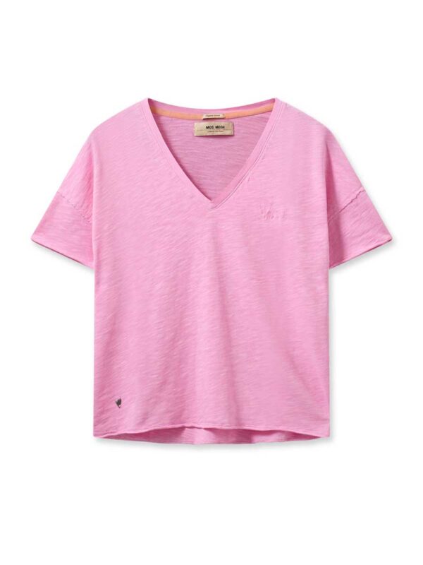 Glory V-Neck Tee - Begonia Pink