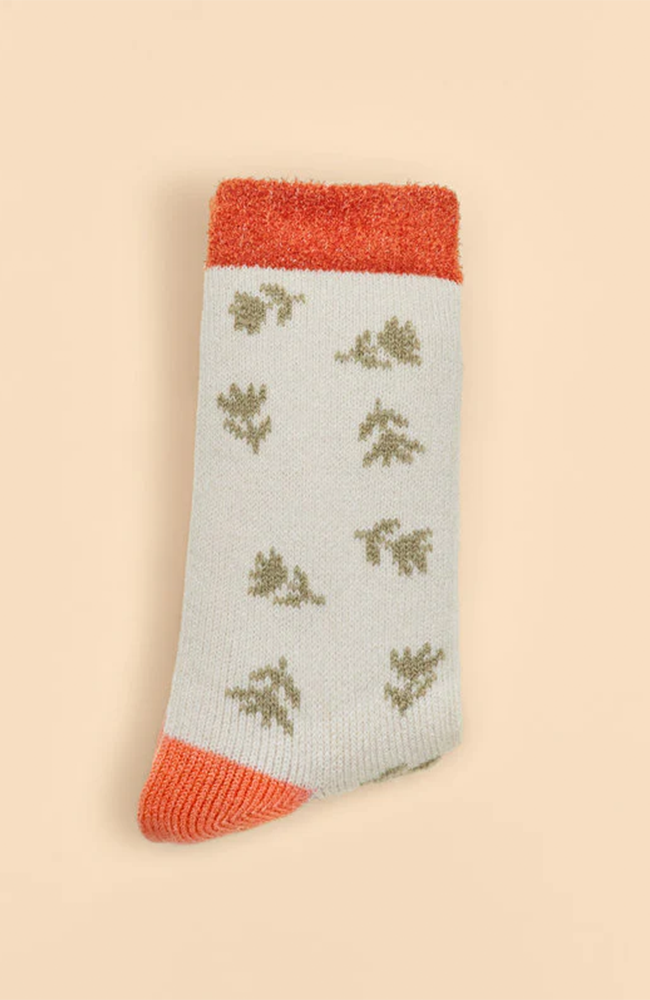 Happy Hedgehog Cosy Socks - Cream