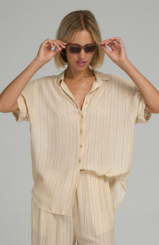 Hutton Top - Sand Stripe