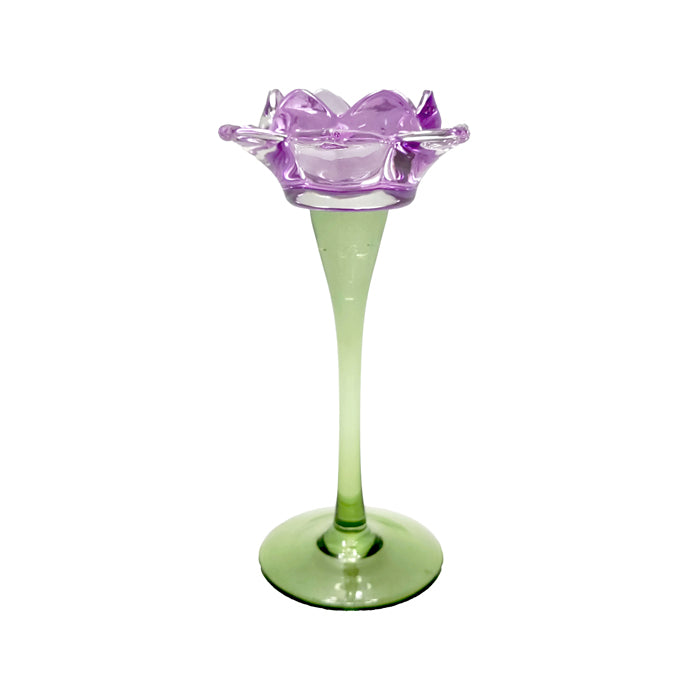 Figgins Stemmed Flower Votive Purple