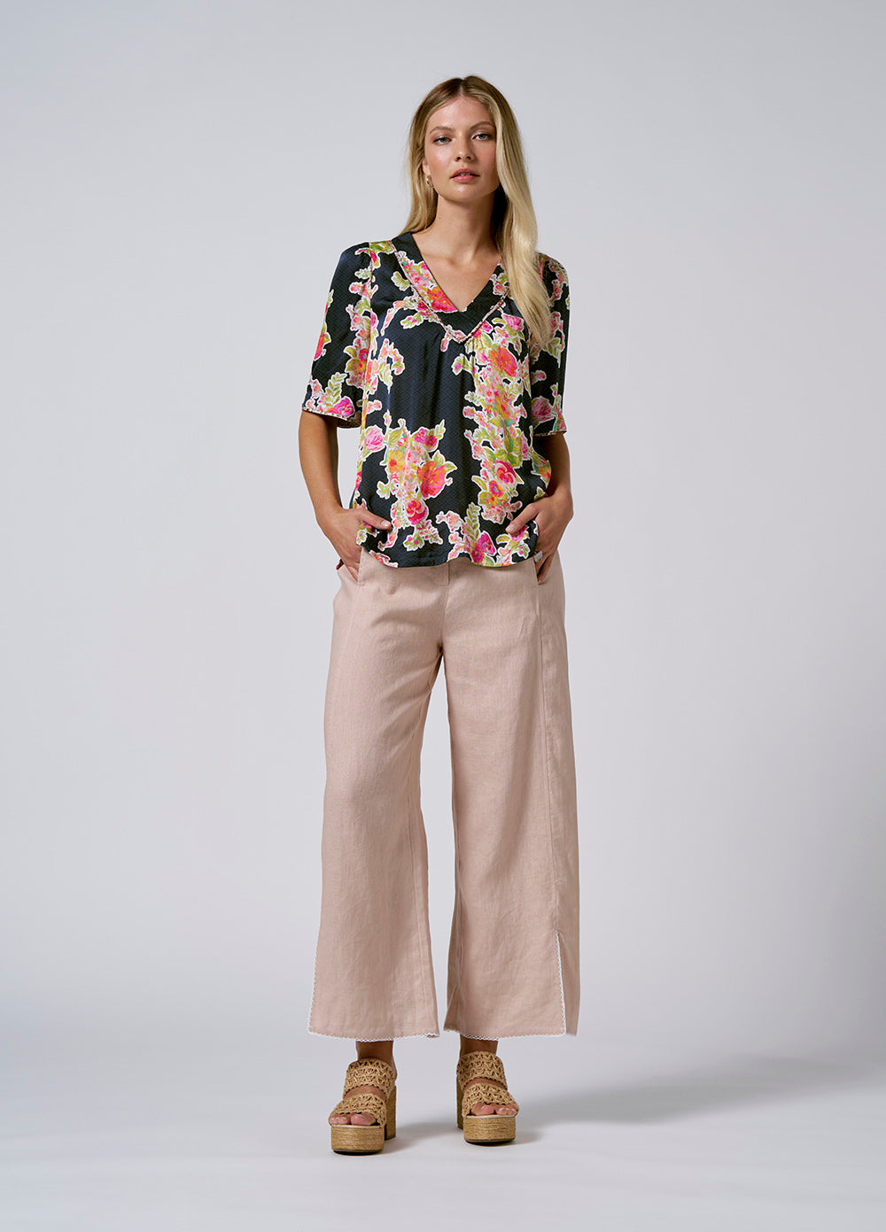 Viva Linen Pant - Sand