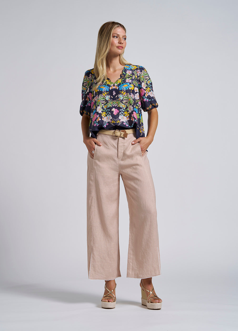 Viva Linen Pant - Sand