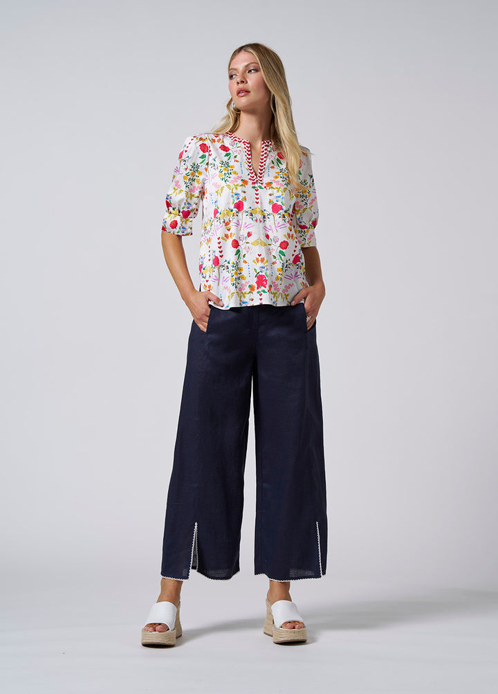 Viva Linen Pant - Indigo