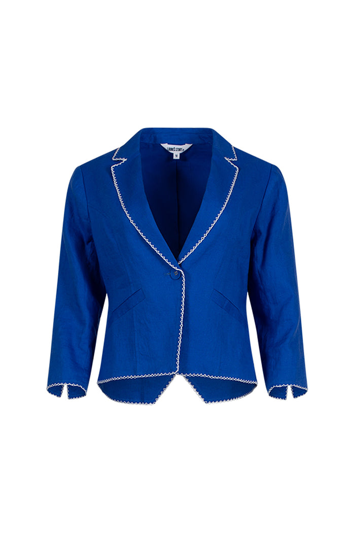 Viva Linen Jacket - Cobalt