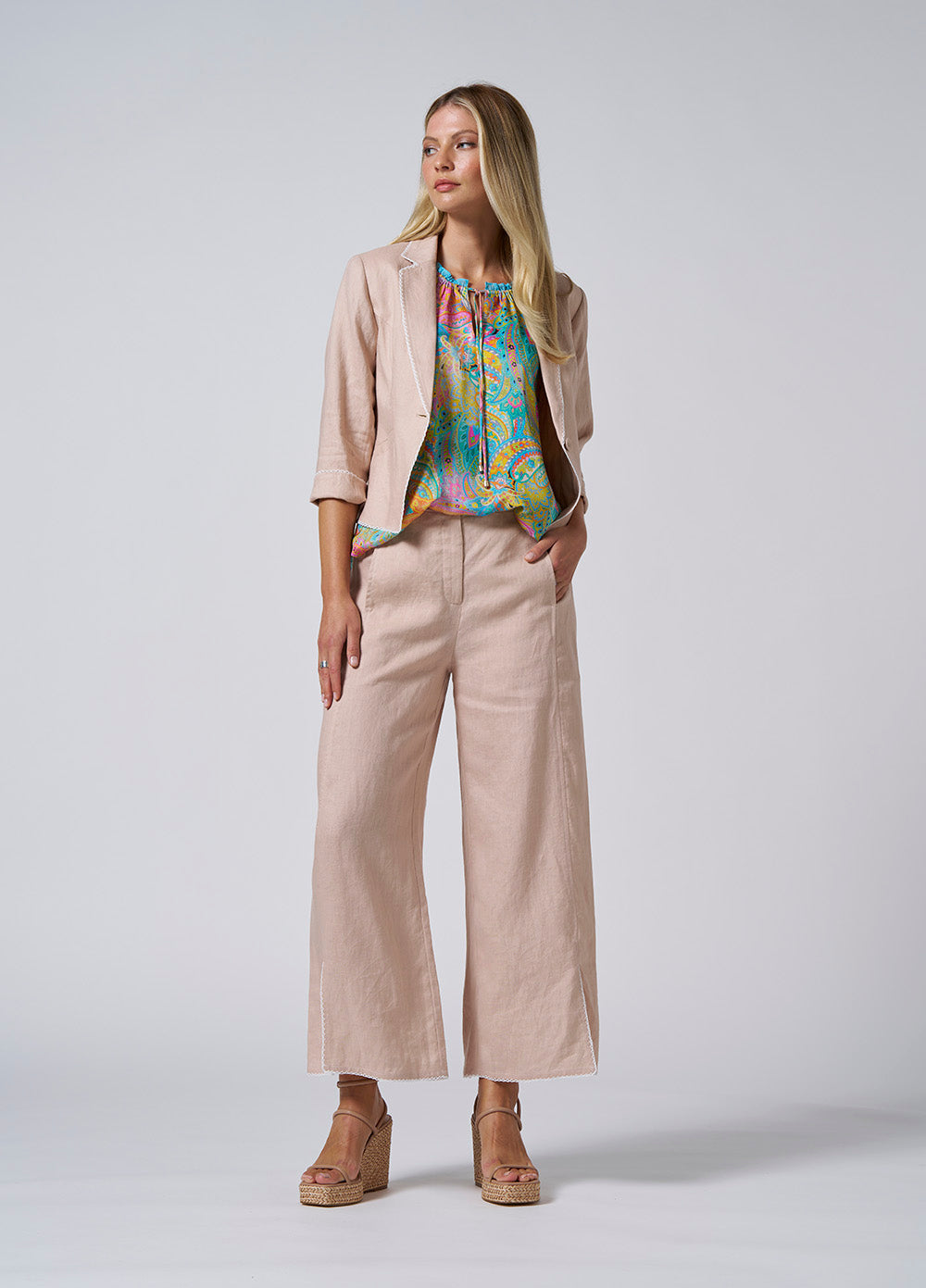 Viva Linen Pant - Sand