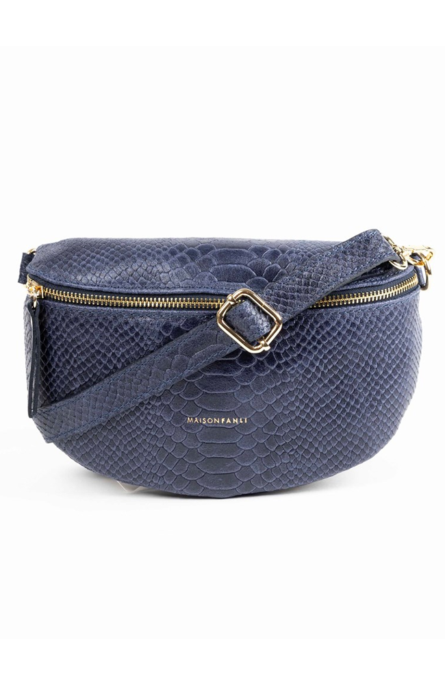 Bum Bag - Navy Snake Skin