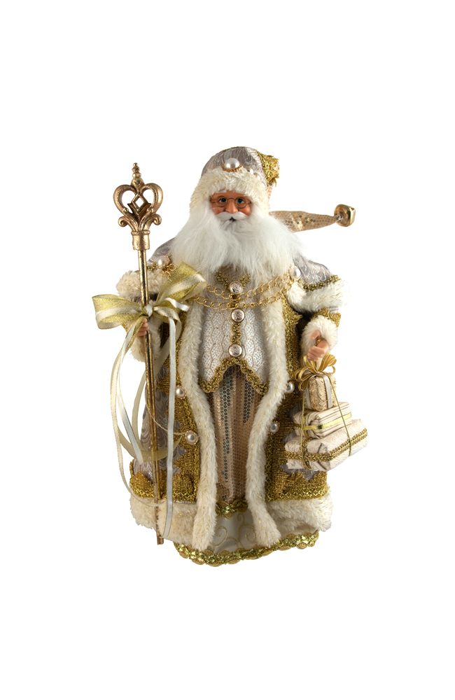 Fabric Santa Gold w Staff