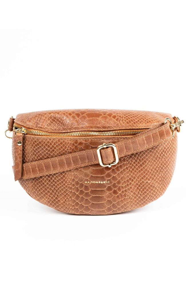 Bum Bag - Camel Snake Skin