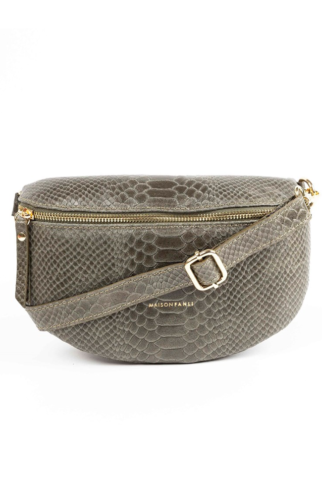 Bum Bag - Khaki Snake Skin